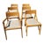 Set of 6 Mid-Century Modern dining chairs in the style of Richard Riemerschmid, crafted from solid rock maple. Features 4...