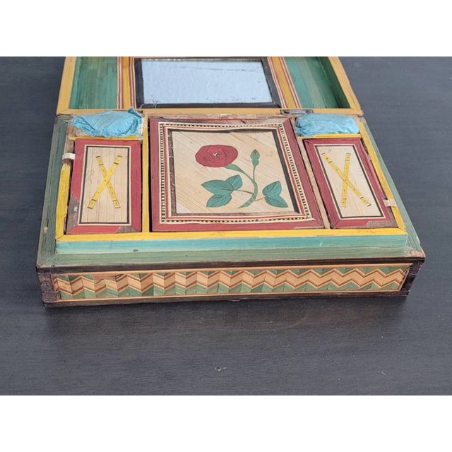 Late 18th Century Scarce 18th/19th Century French Provincial Straw Marquetry Sewing Box For Sale - Image 5 of 13