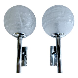 Vintage Glass Sconces from Doria Leuchten, 1960s, Set of 2 For Sale
