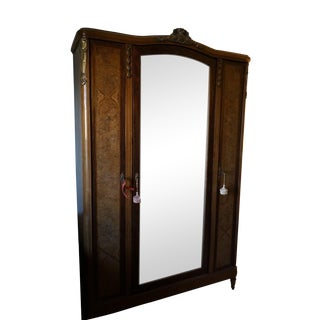 Antique Wooden French Armoire For Sale