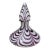 Murano Vintage Silver Flecks Purple Fenicio Pulled Feather Italian Art Glass Mid Century Decanter For Sale
