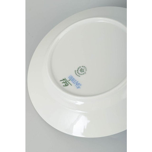 Blue Fluted Plain Porcelain Side Plates from Royal Copenhagen, Set of 4 For Sale - Image 4 of 5