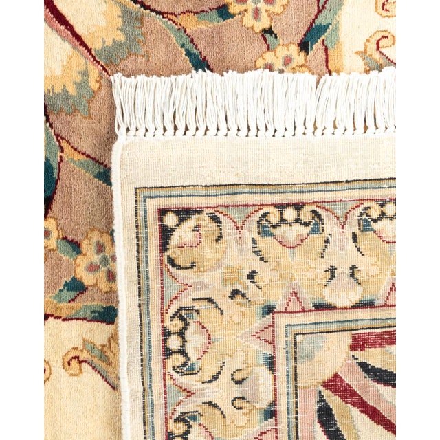 2000 - 2009 Mogul, One-of-a-Kind Hand-Knotted Area Rug - Ivory, 9' 1" x 20' 8" For Sale - Image 5 of 8