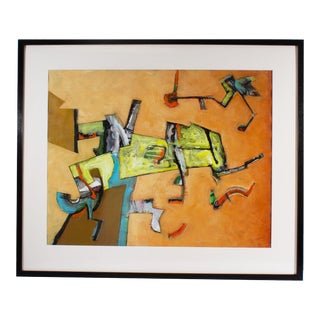 Abstract Mixed Media Painting by James L. Bruch For Sale