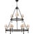 Classic Two-Tier Ring Chandelier in Bronze with Natural Paper Shades Designer: Chapman & Myers Fixture Height: 47" Canopy:...