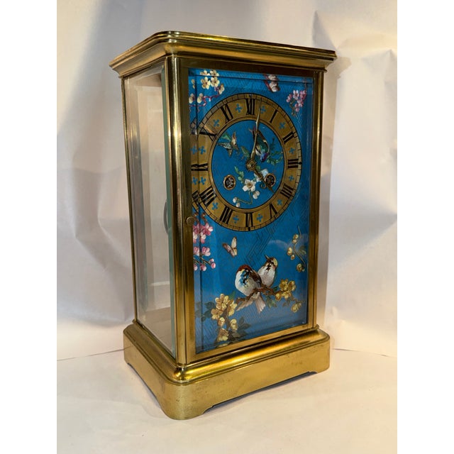 19th Century French Japonisme Crystal Regulator Mantel Clock, Aesthetic Movement For Sale - Image 9 of 12