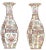 Pasargad N Y Chinese Polychrome Hand Painted Porcelain Vases - A Pair For Sale