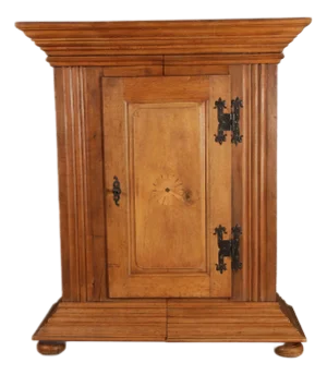 Antique Frankfurt Half-Wave Cabinet in Oak, 1780