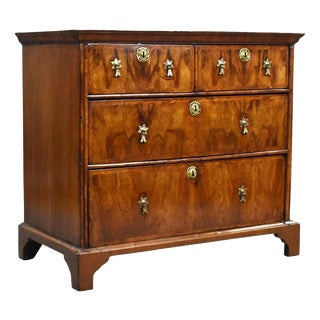 George III Burr Walnut Chest of Drawers, 1800s For Sale