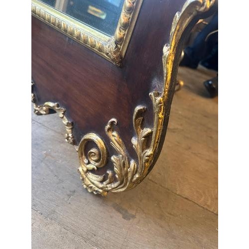 Hollywood Regency Large Antique English Regency Elaborately Carved Giltwood Mirror, 1820 For Sale - Image 3 of 13