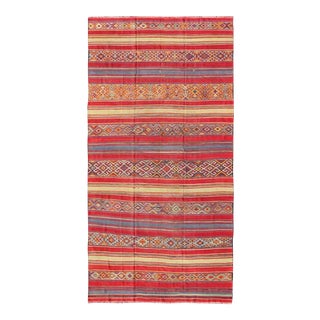 Keivan Woven Arts, Tu-Ned-113, Turkish Kilim With Multicolored Striped Rug For Sale