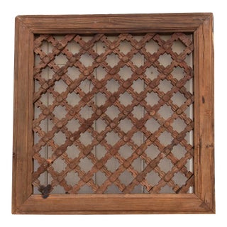 Vintage Carved Rustic Window Wall Art For Sale