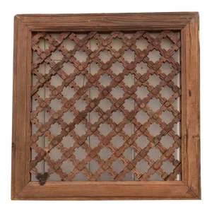 Vintage Carved Rustic Window Wall Art