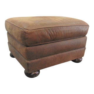 Stickley Craftsman Leather Ottoman For Sale