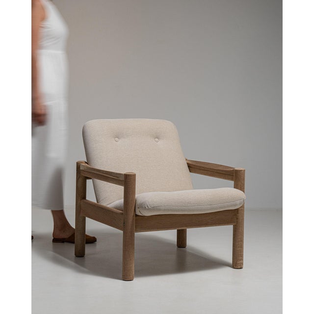 Wood 19th Century France Cream Wood Armchair For Sale - Image 7 of 11