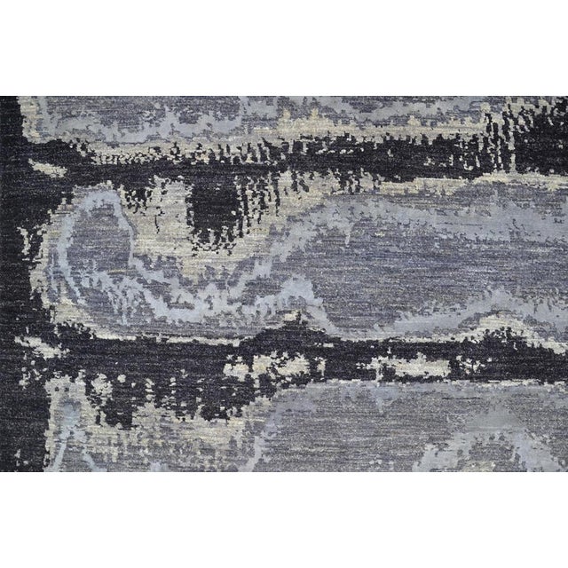 Modern Hand Knotted Borderless Modern Design Rug. 11'09" X 14'11" For Sale - Image 3 of 4