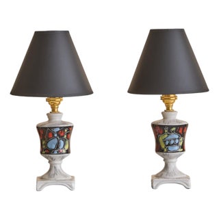1960s Italian Porcelain Table Lamp, 1960s - a Pair For Sale
