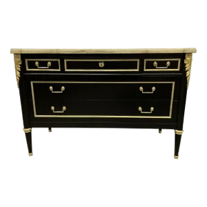 Hollywood Regency Maison Jansen Ebony Commode, Chest or Dresser