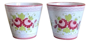 Mid Century Italian Pottery Planters- a Pair