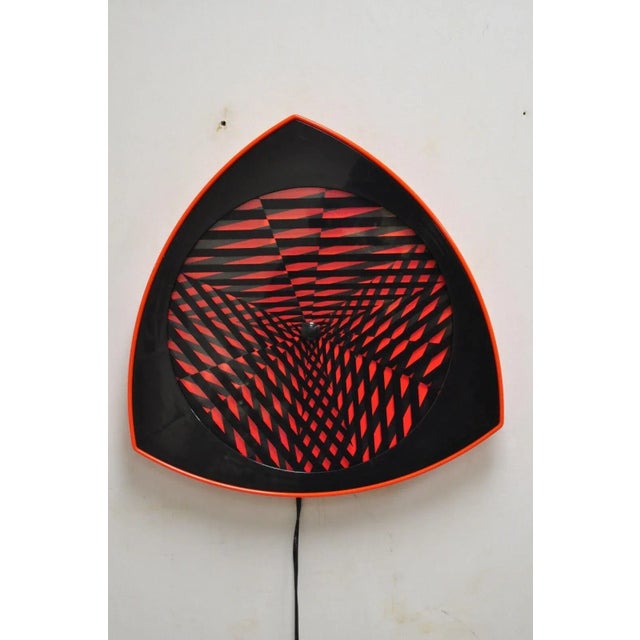 Vintage 1996 Rabbit Tanaka Lumaseries CyberSpace Red Kinetic Wall Art Sculpture For Sale - Image 11 of 12