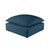 Wood Cali Navy Performance Fabric Ottoman For Sale - Image 7 of 7