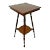 1910s Antique Victorian Square Table With Bottom Shelf Two Tier Solid Mahogany For Sale