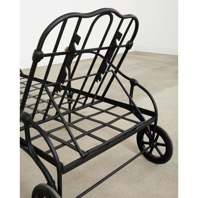 Pair Tetes De Lionnes Bronze Iron Chaise Longues After Giacometti For Sale - Image 18 of 18