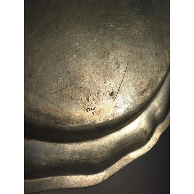 Jagermeister Advertising Liquor Pewter Plate, 1950s For Sale - Image 4 of 6