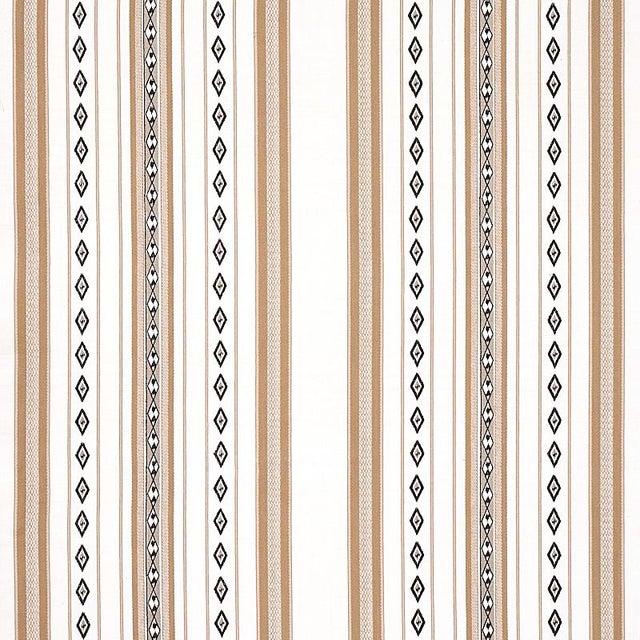 Sample- Schumacher Dakota Stripe Fabric in Neutral For Sale