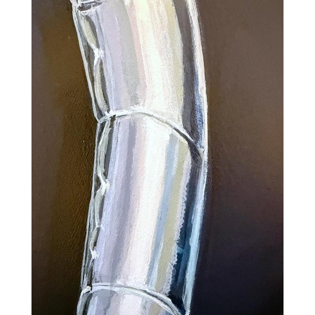 Plastic Sofía Cristina Jiménez, Silver Inflatable Ostrich, Lady Truthi 3, 2025, Acrylic Painting For Sale - Image 7 of 14