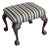 Baker Chippendale Style Mahogany Carved Footstool Bench Stool Claw & Ball For Sale
