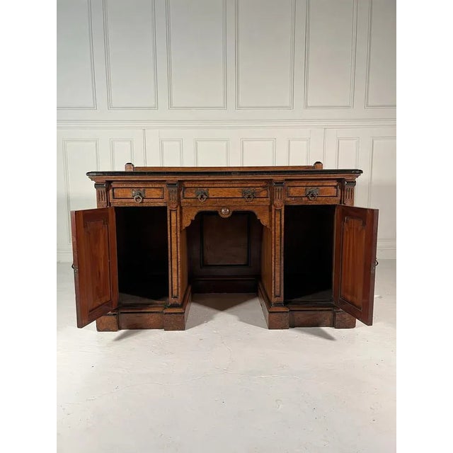 19th Century Aesthetic Movement Kneehole Desk For Sale - Image 4 of 13