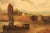 European Riverside Village Painting, 19th C For Sale - Image 9 of 13