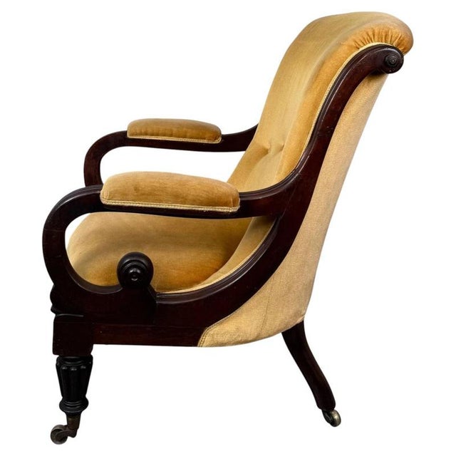 19th Century Antique English William IV Mahogany Armchairs, Set of 2 For Sale - Image 11 of 15