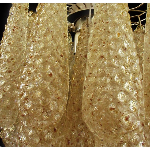Italian Amber Crystal Chandeliers, Murano, Set of 2 For Sale - Image 9 of 18