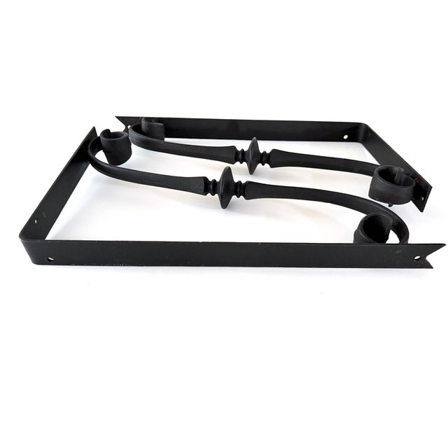 Metal Large Antique Cast Iron Scroll Shelf Brackets For Sale - Image 7 of 13