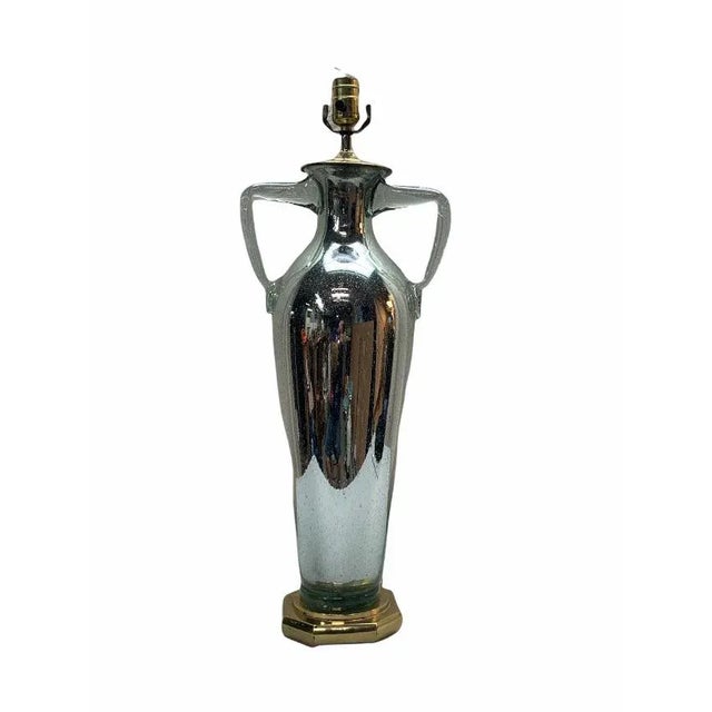 Vintage Early 20th Century Mercury Glass Lamp For Sale - Image 10 of 10