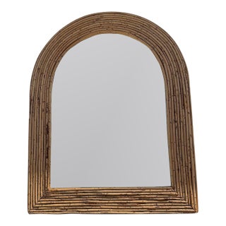 Large Vintage Bamboo Pencil Reed Wall Mirror For Sale