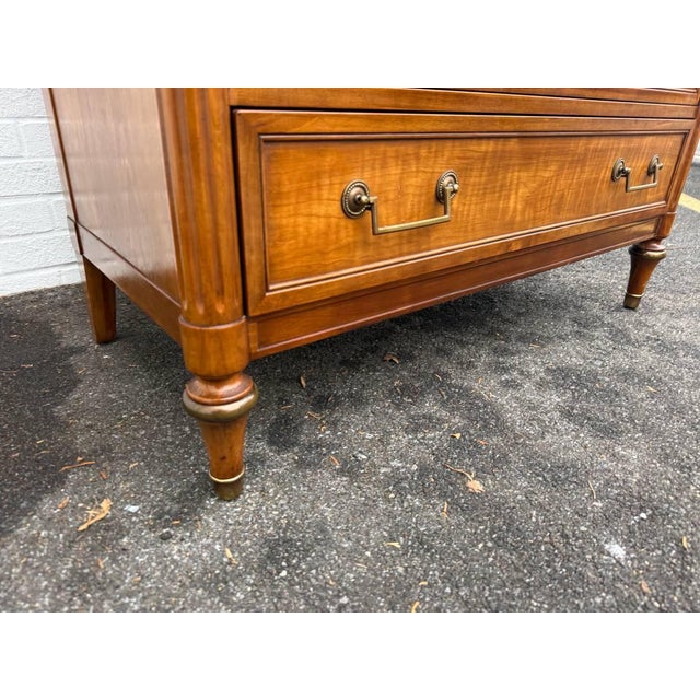 Wood Late 20th Century Kindel Louis XVI French Regency Style Belvedere Dresser With Tambour For Sale - Image 7 of 18