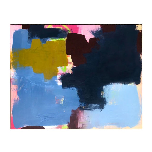 Black Mirtha Moreno, Large Abstract Acrylic on Panel Painting, 2019 For Sale - Image 8 of 12