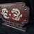 Vintage Chinese Zitan Wood Table Screen With Mother of Pearl "Two Dragons" Inlay For Sale - Image 4 of 9
