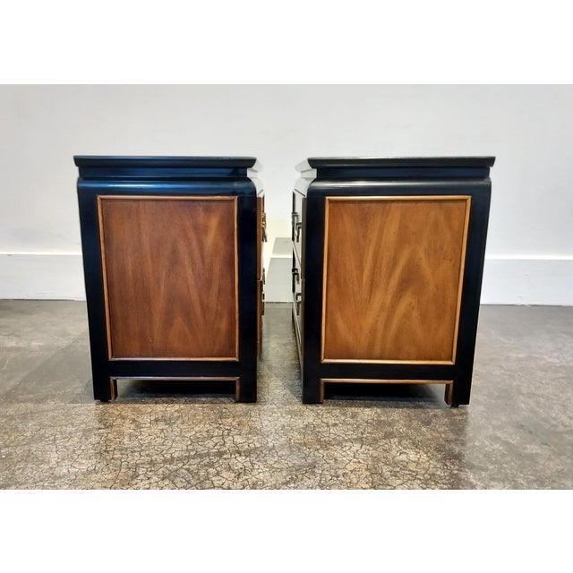 Vintage Burlwood Chinoiserie Nightstands by Raymond Sobota for Century Furniture For Sale In Dallas - Image 6 of 9