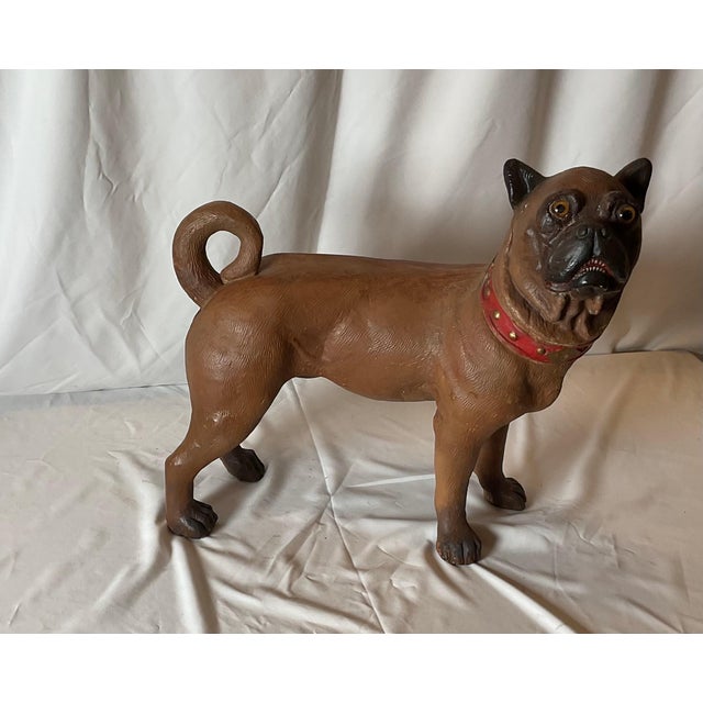 English A 19th Century Terra Cotta English Pugdog For Sale - Image 3 of 10