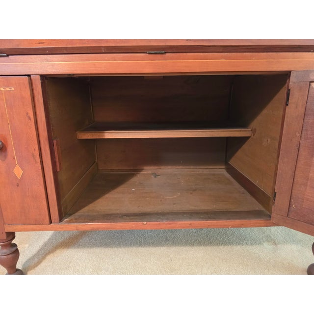 Wood Early 19th Century Ohio Valley Cherry Secretary Desk With Hidden Compartment For Sale - Image 7 of 18