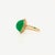 Early 20th Century Edwardian 14k Gold & Chrysoprase Sugarloaf Cabochon Ring For Sale - Image 5 of 12