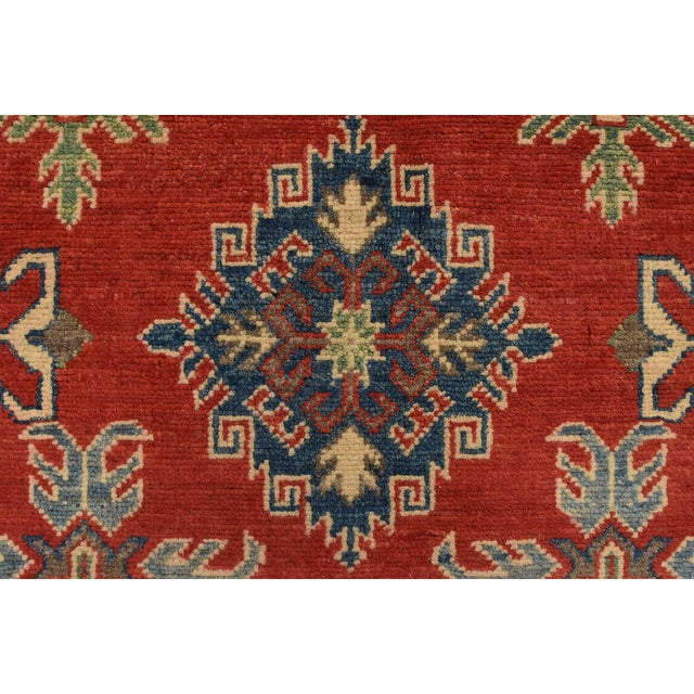 Kazak Rug 9’2” X 11’9” Red Wool Tribal Hand-Knotted Oriental Carpet For Sale - Image 10 of 15