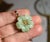14k Gold Carved Green Jade Flower Pendant Enhancer For Sale - Image 14 of 16