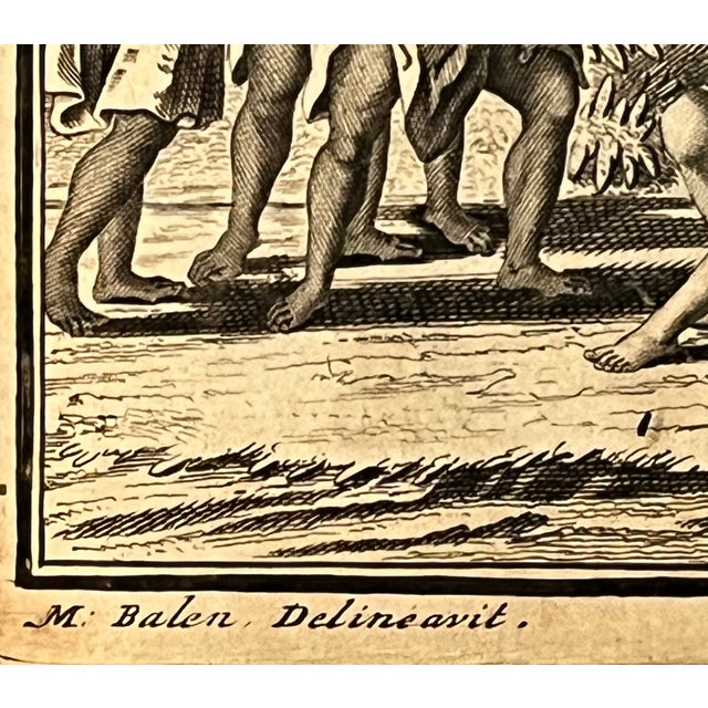 Wood Print of Commander De Graauw From 1726 by F. Valentijn, Double Sided Glass Frame For Sale - Image 7 of 10