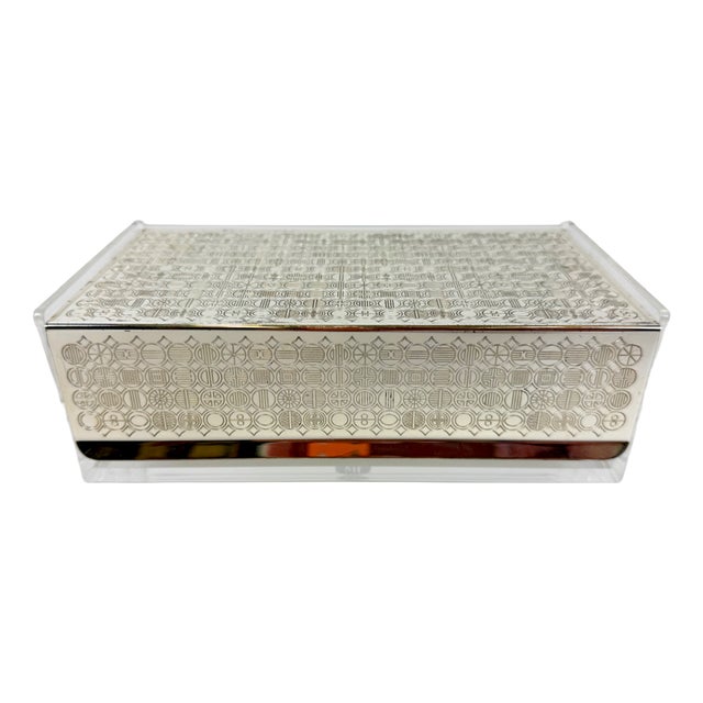 Postmodern Silver Plated and Acrylic Glass Vanity Box from WMF, 1980s For Sale
