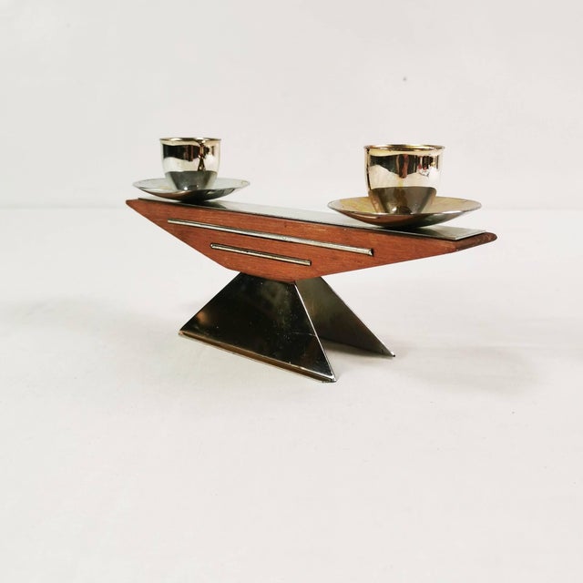 Mid-Century Modern Art Deco Candlestick from Jrus, 1950s For Sale - Image 3 of 12